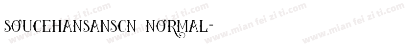 soucehansanscn normal字体转换